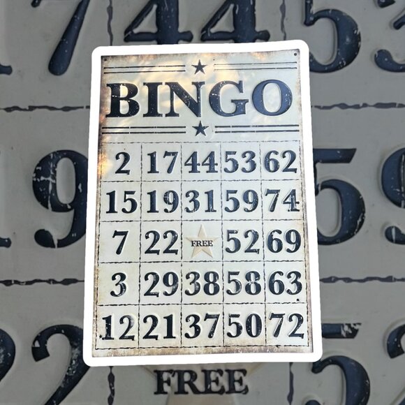 Tin Bingo Wall Hanging Decorative Sign - Picture 3 of 5
